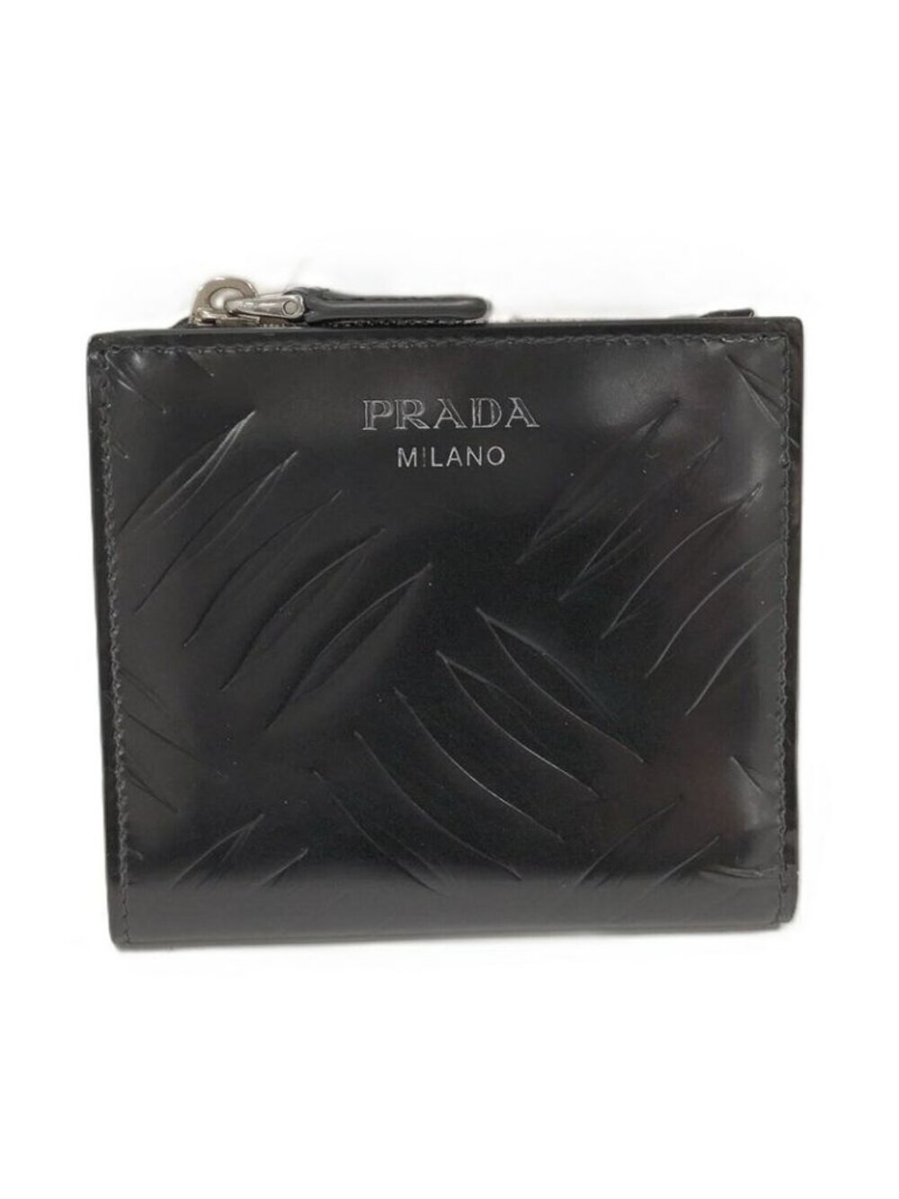 Prada Bifold Wallet Leather Black - Picture 1 of 9